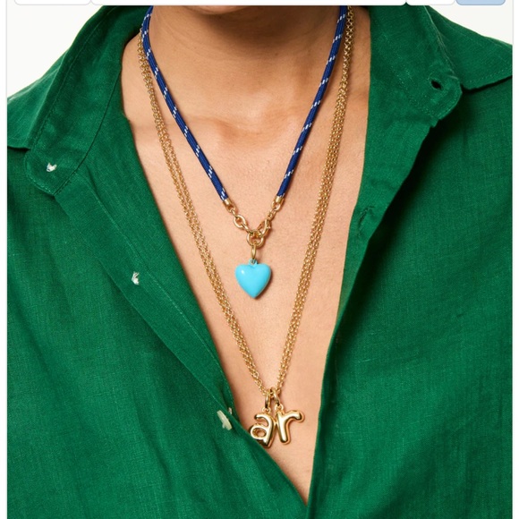 ROXANNE ASSOULIN The Happy Cord Charm Necklace Blue & Burgundy - Picture 4 of 12